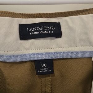Lands' End Men's Traditional Fit Light Brown/Tan Pants.